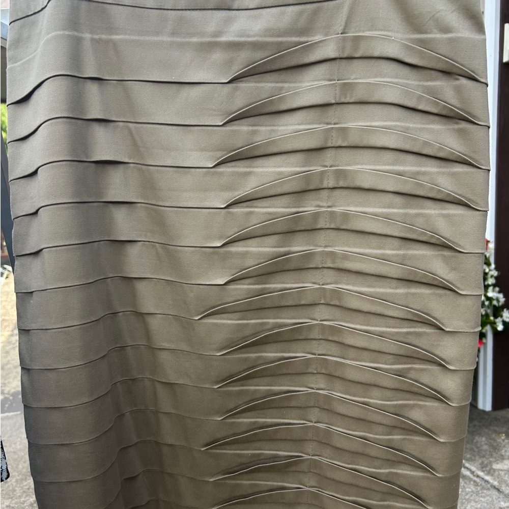 Madison Layered Olive Pencil Skirt